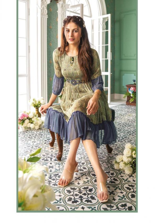 Af Status Fancy Party Wear Short Georgette Kurti Collection